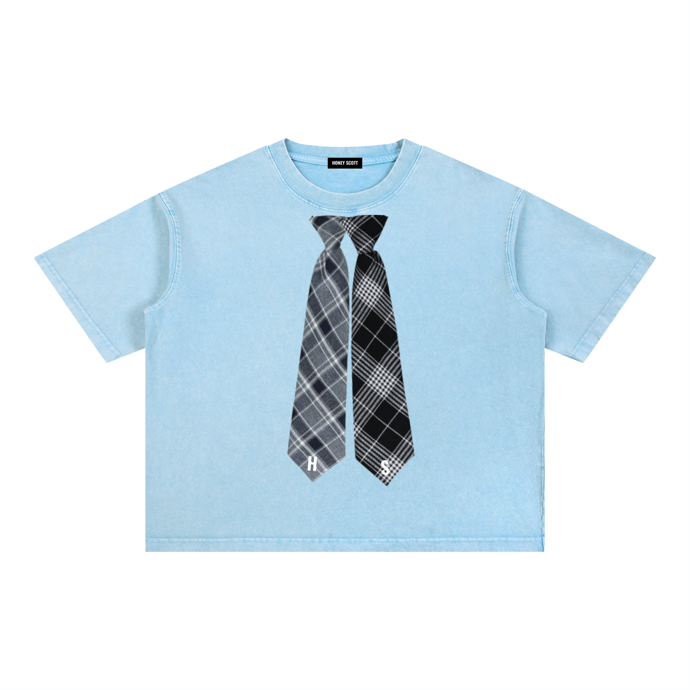 Two-Tie Black Tee