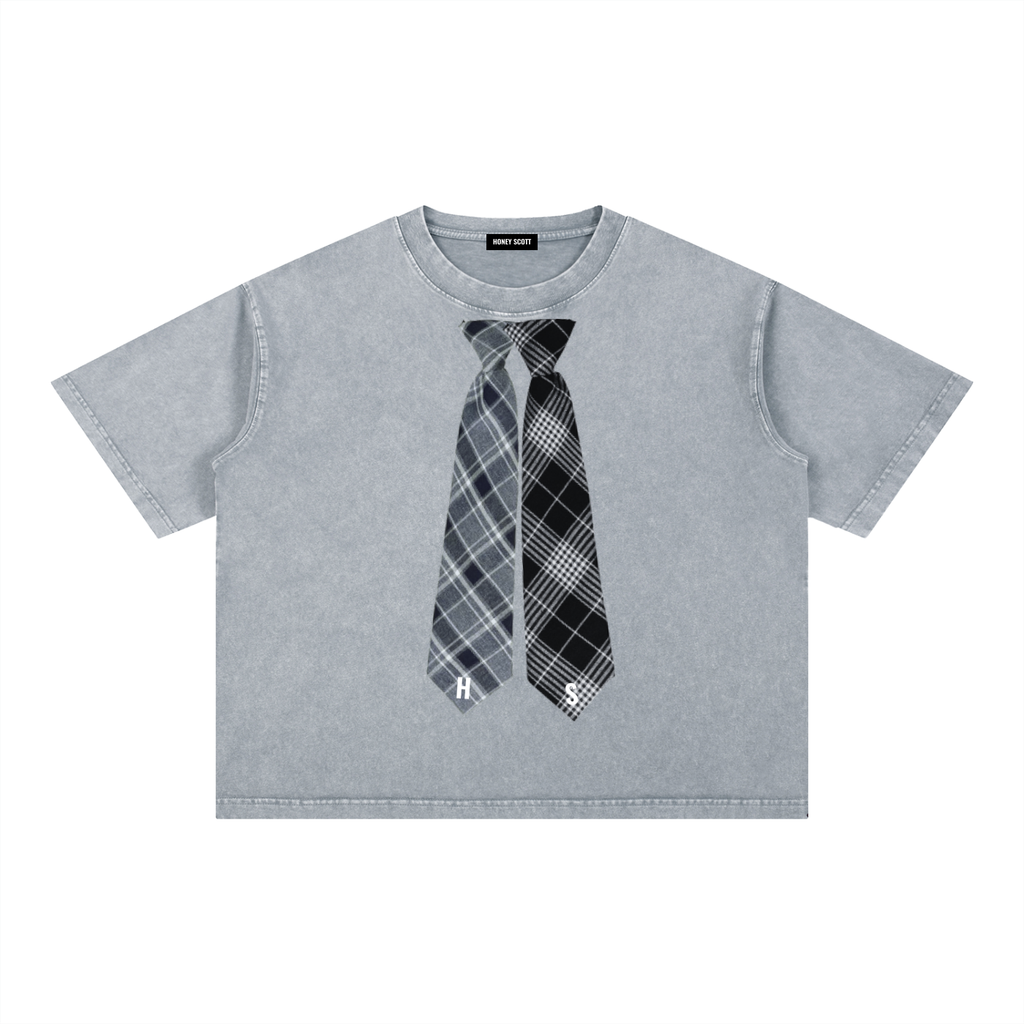 Two-Tie Black Tee