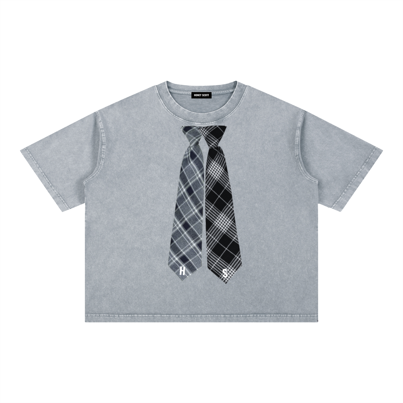 Two-Tie Black Tee