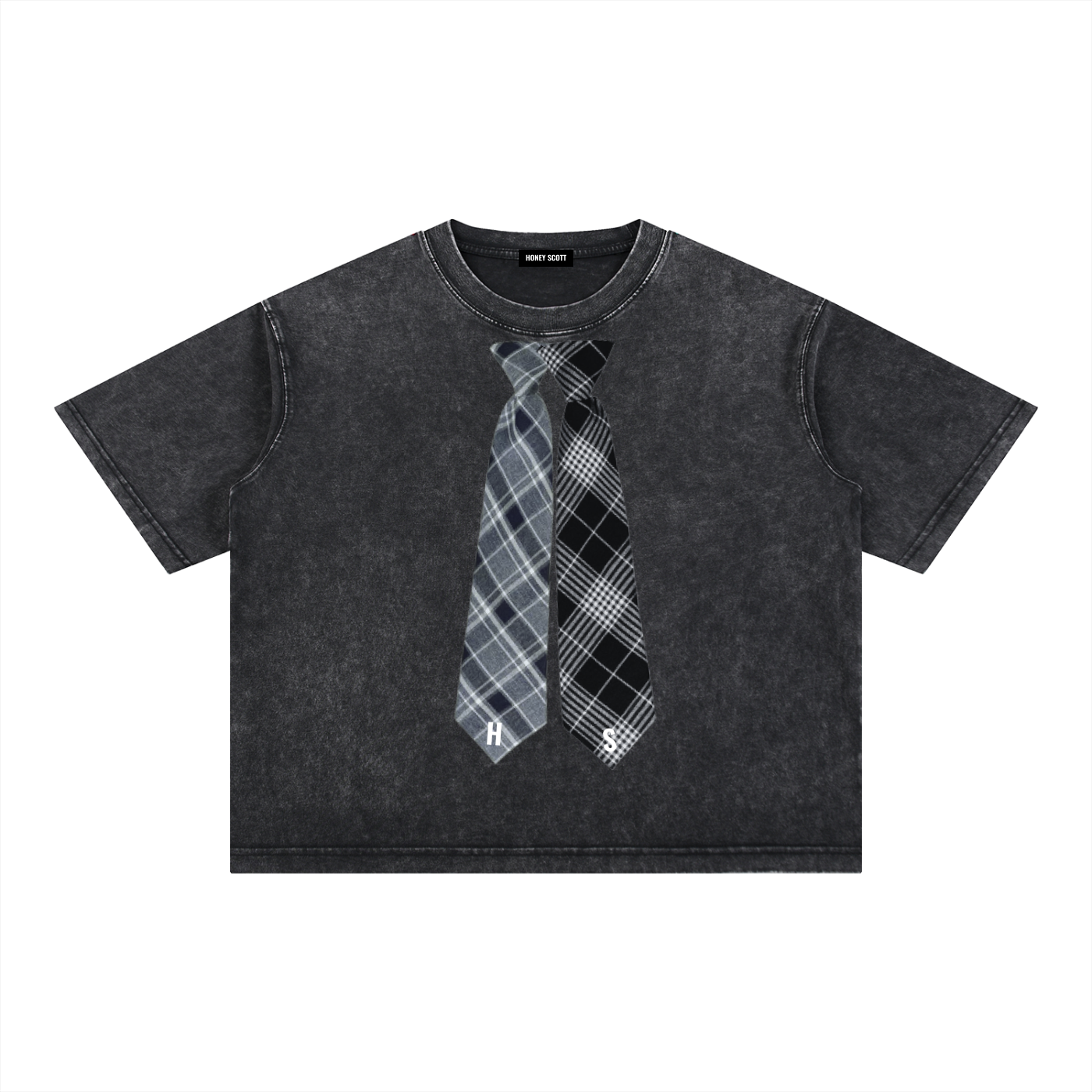 Two-Tie Black Tee