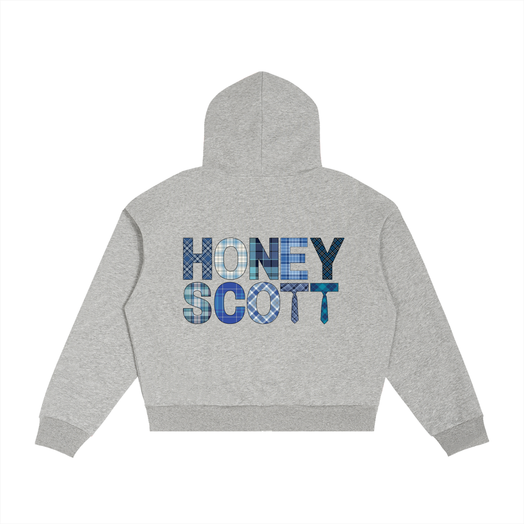Honey Scott Plaid Patchwork Zip Up