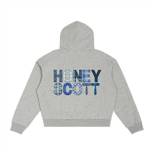 Honey Scott Plaid Patchwork Zip Up