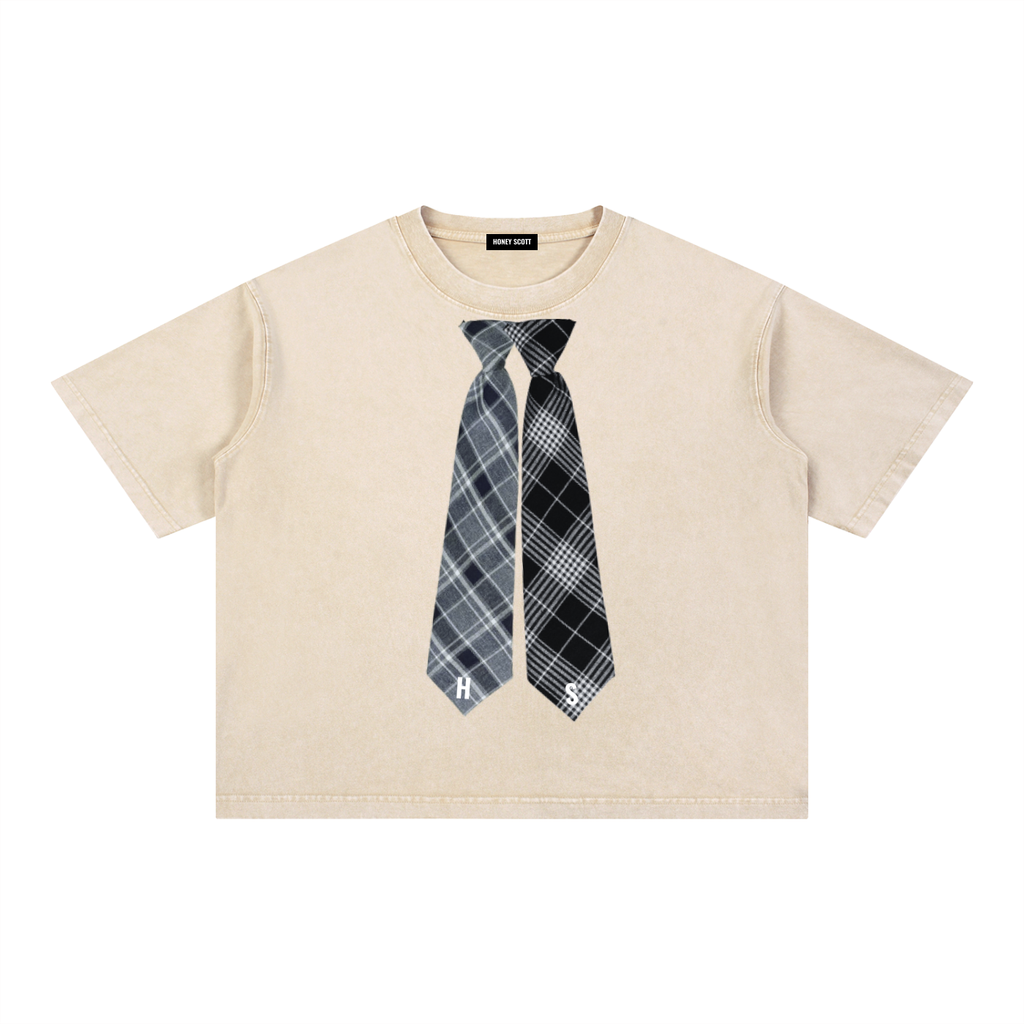 Two-Tie Black Tee
