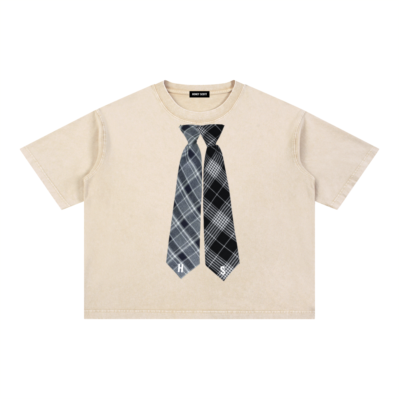 Two-Tie Black Tee